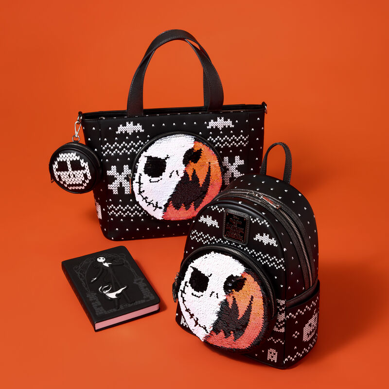 The Nightmare Before Christmas Jack Skellington Reversible Sequins Mini Backpack, , hi-res view 5